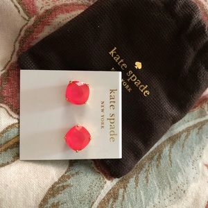 Kate Spade Square Stud Earrings - pink - NWT